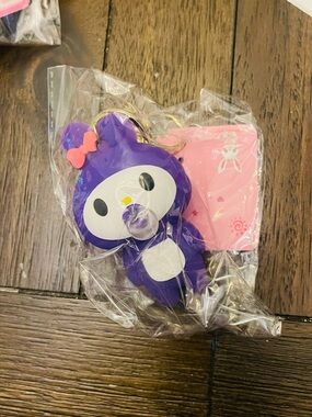 Purple Bear Keychain Toy for Kids - Cute Pacifier Character